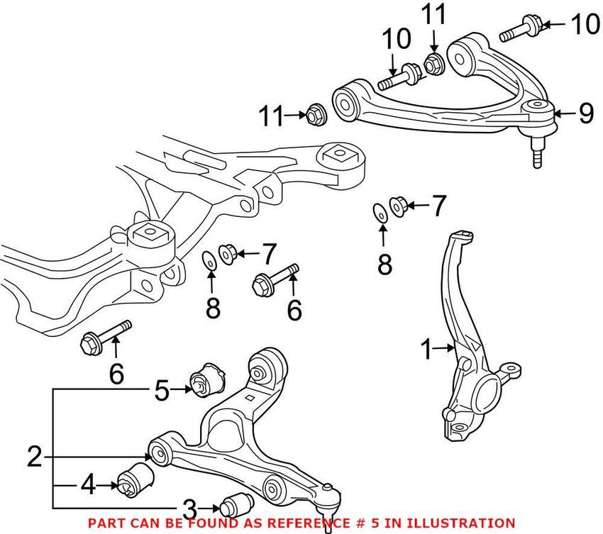 Audi VW Control Arm Bushing - Front Lower Inner Rear 7L0407182G